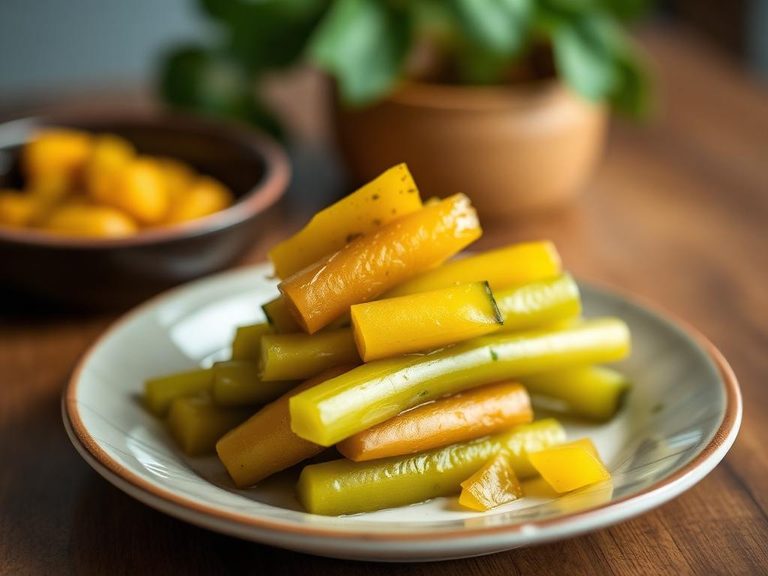 Abiyuch pickle (a tangy, spiced condiment popular in South Asian cuisine)