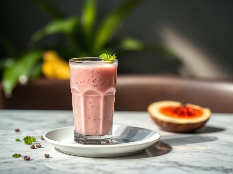 Abiyuch smoothie (blended with yogurt or milk for a nutritious drink)