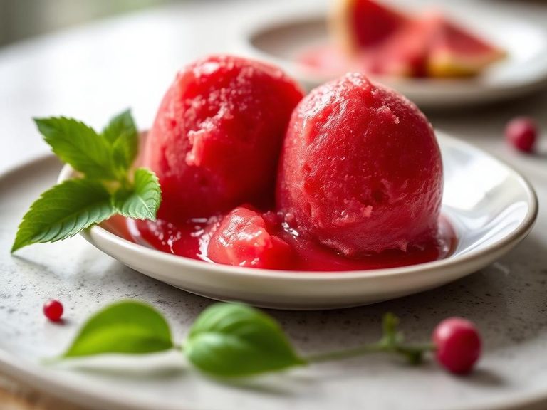 Acerola sorbet or ice cream