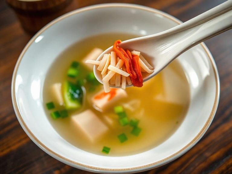 Added to miso soup or clear broths