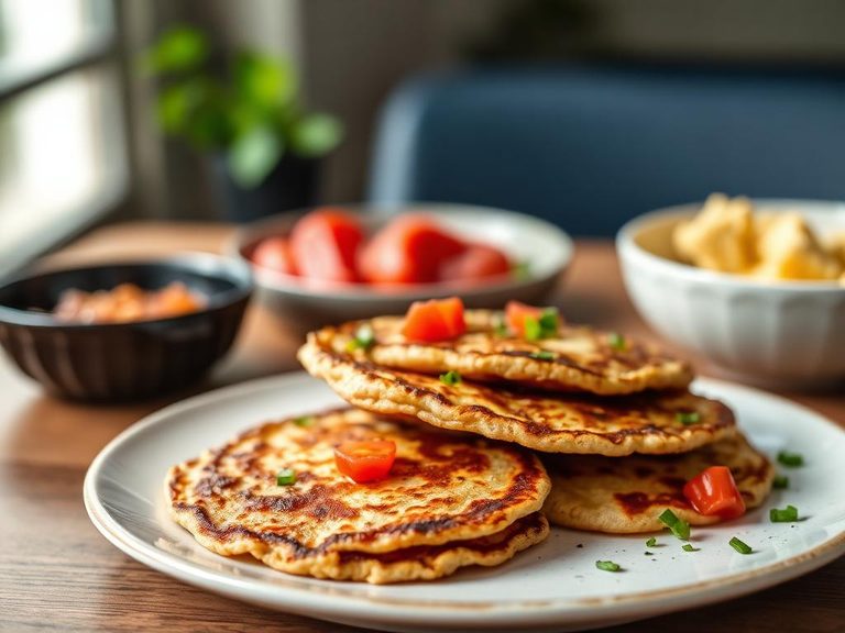 Added to savory pancakes or flatbreads