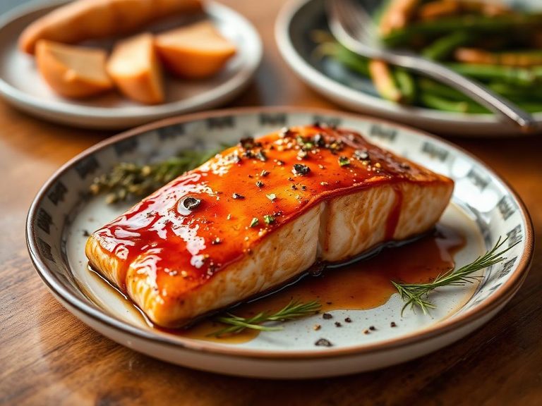 Agave-glazed salmon