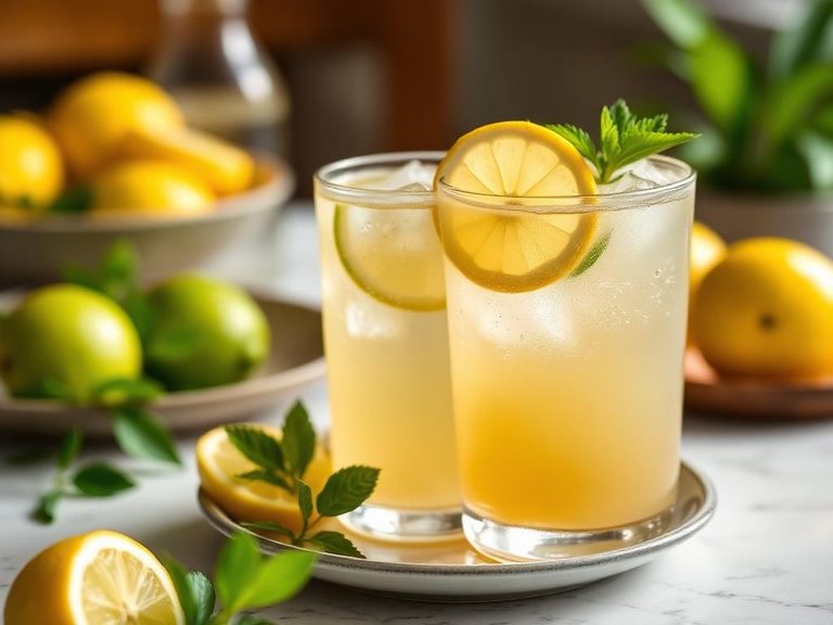 Agave-sweetened lemonade