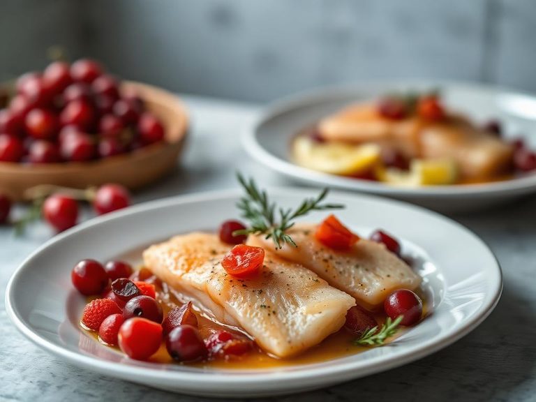Agutuk with cranberries and fish