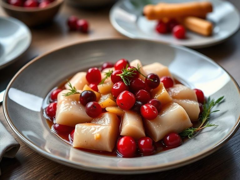 Agutuk with salmonberries and lard
