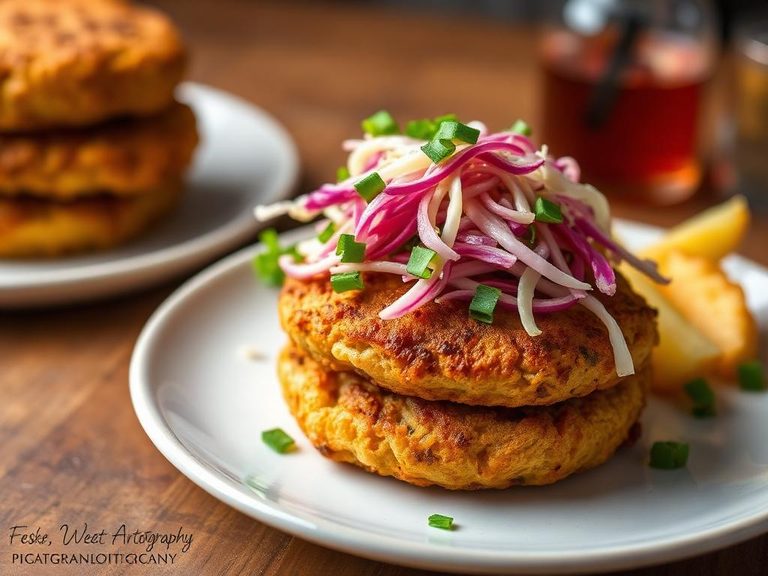 Air-fryer chicken patty with slaw