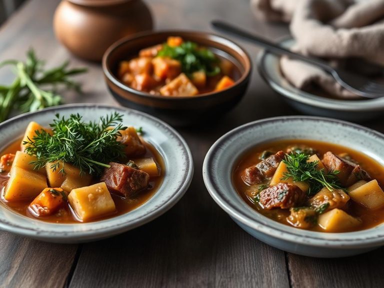 Alaska Native stews with wild greens