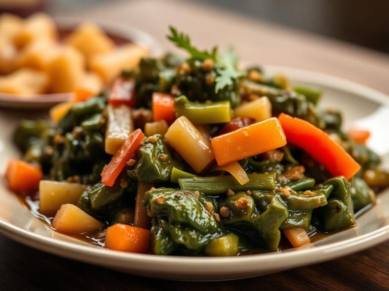 Alaska Native-style stewed greens