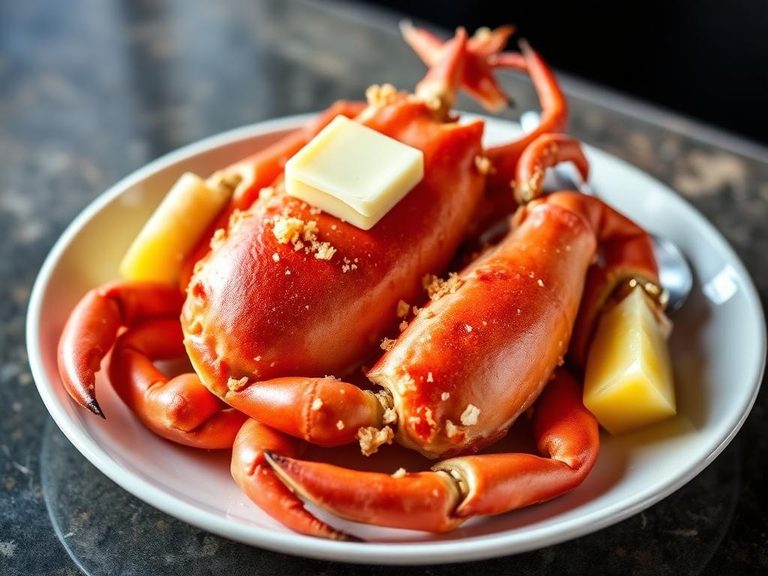 Alaskan King Crab Legs with drawn butter