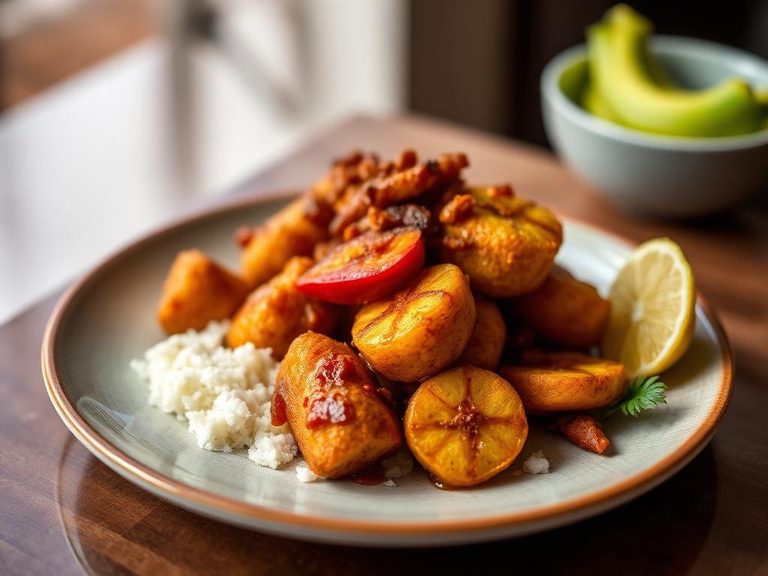 Alloco (fried plantains with chili, popular in West Africa)