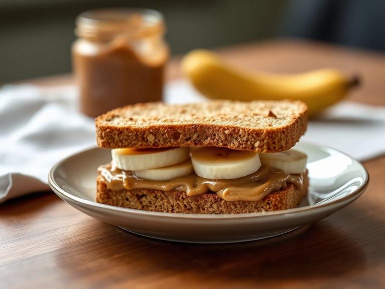 Almond Butter and Banana Sandwich