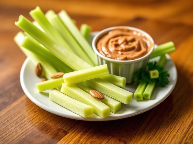 Almond Butter and Celery Sticks