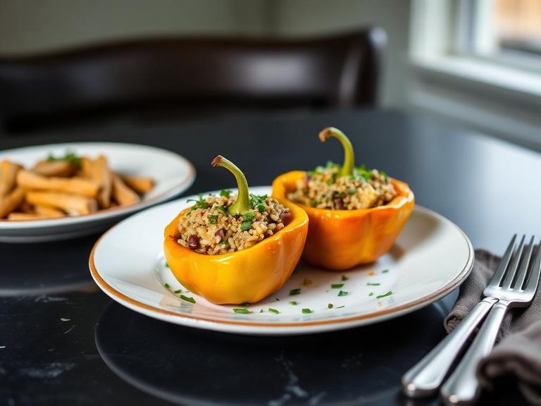 Amaranth-stuffed peppers or squash