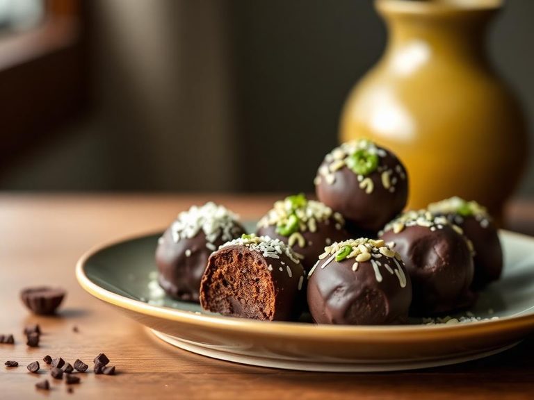 Amazonian chocolate truffles