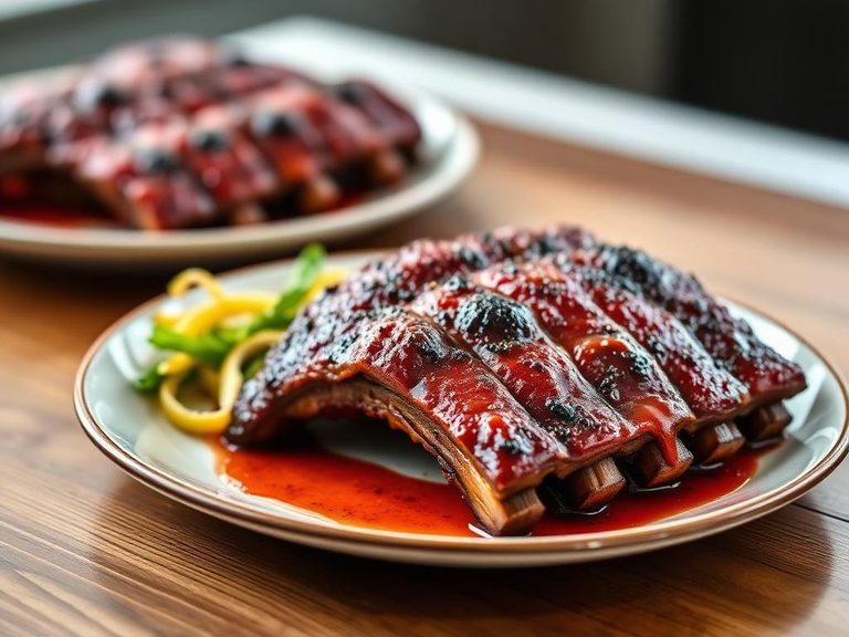American BBQ baby back ribs