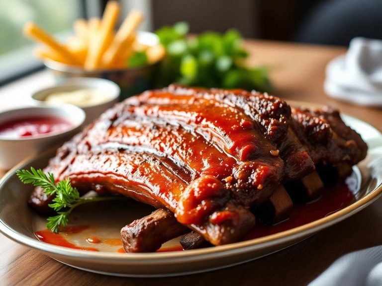 American BBQ beef back ribs