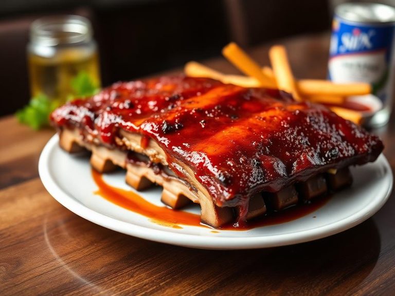 American BBQ pork ribs