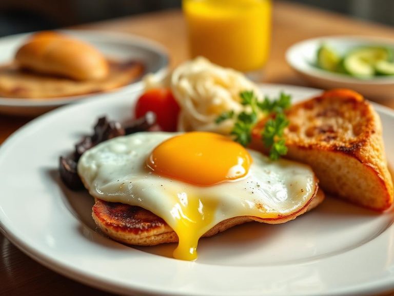 American breakfast plate