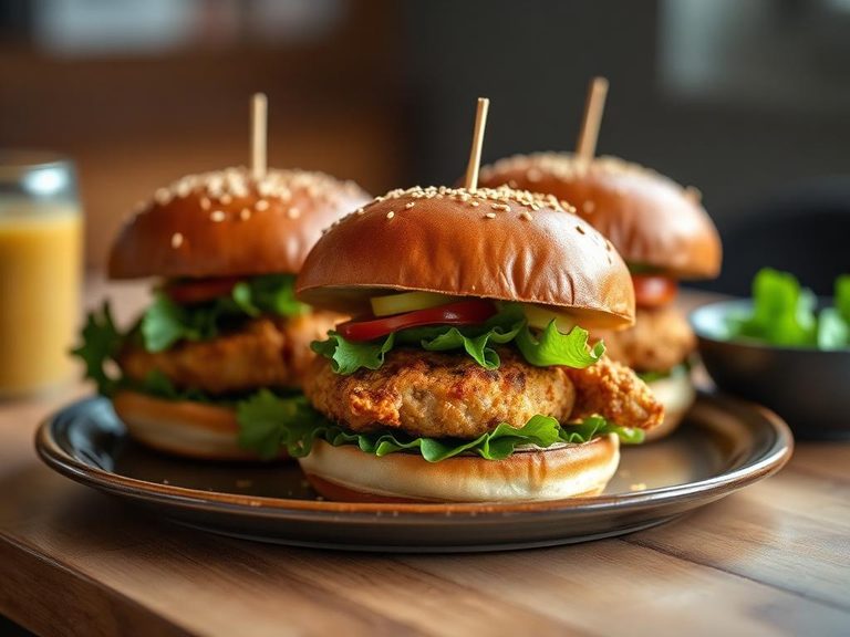 American chicken burgers or sliders