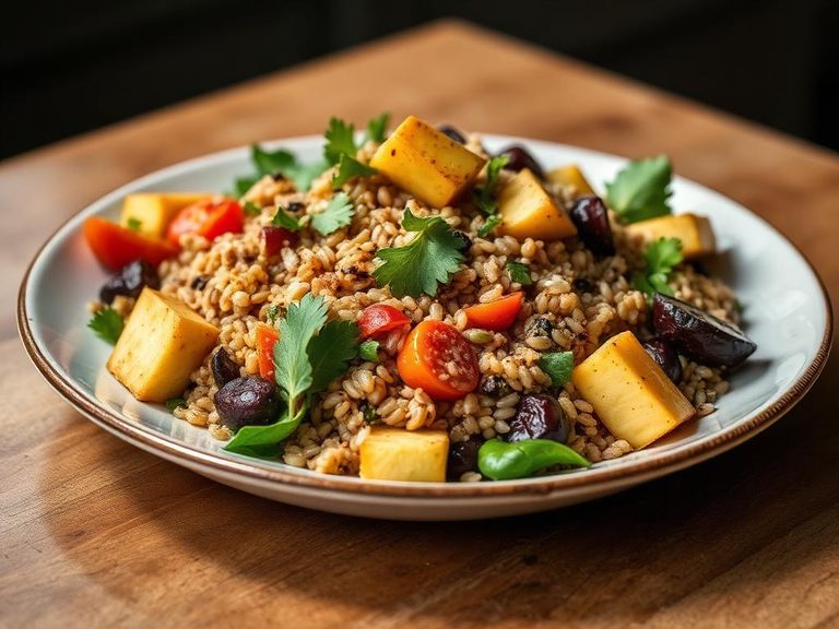 Ancient Grain Salad with Roasted Vegetables