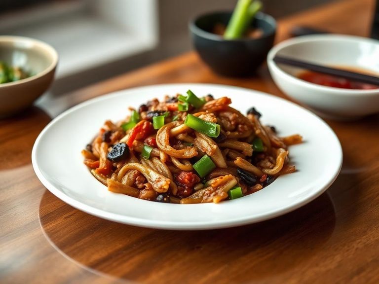 Ants Climbing a Tree (Sichuan stir-fry with minced pork)