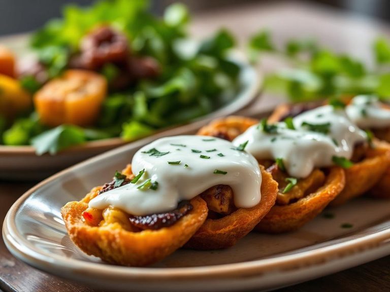 Appetizer with ranch dressing