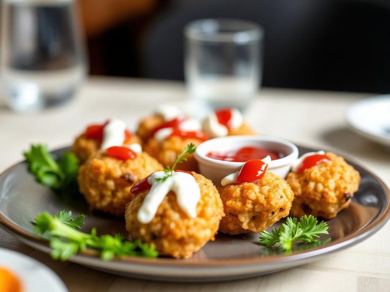 Appetizer with ranch or ketchup