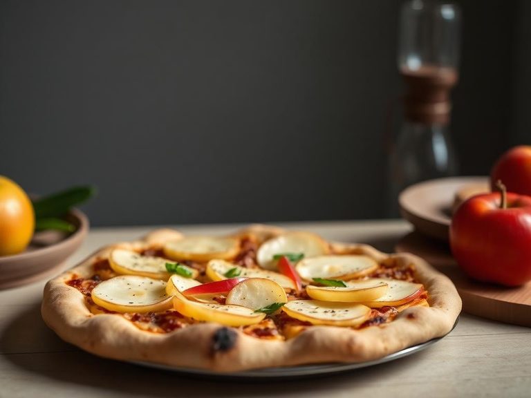 Apple and Gouda Pizza