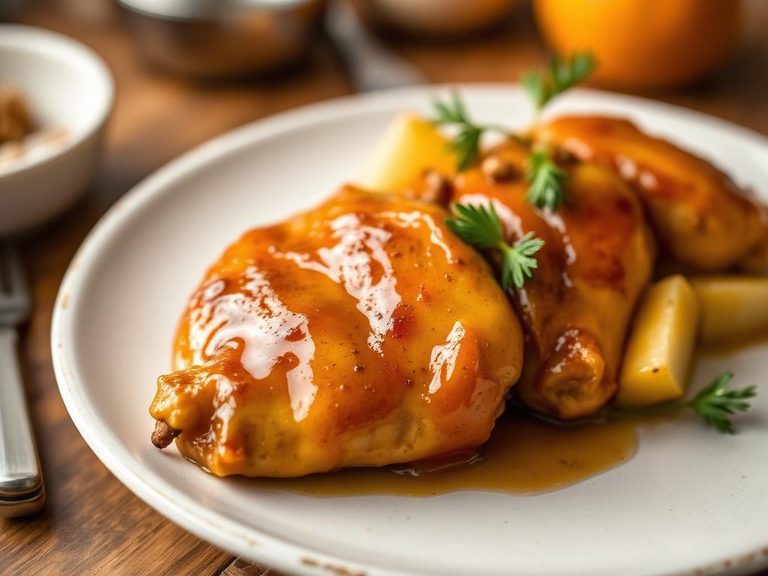 Apple cider glazed chicken
