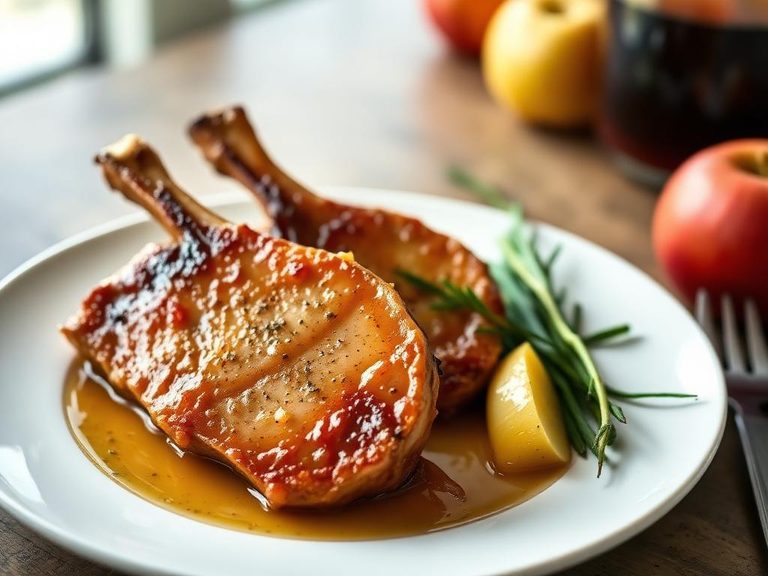Apple Cider Glazed Pork Chops