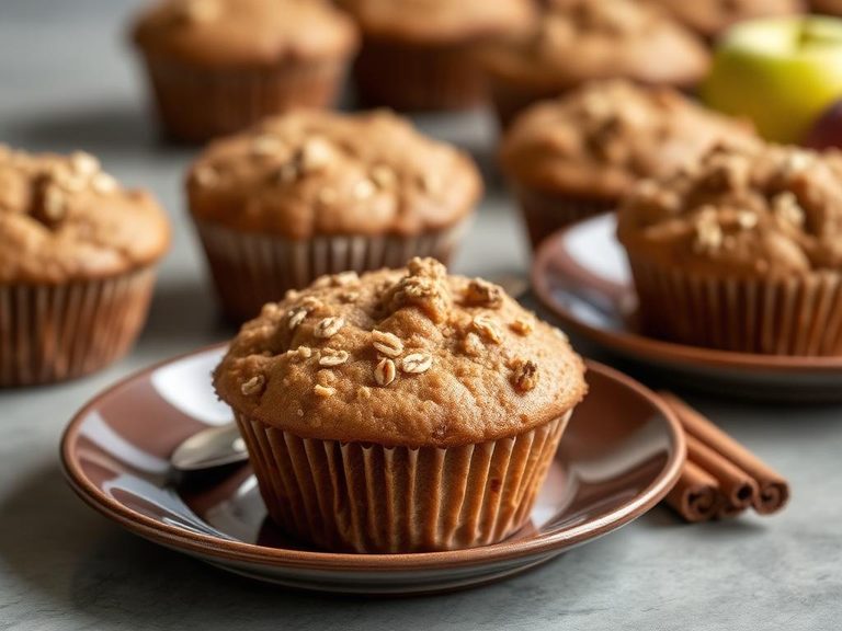 Apple Cinnamon Oat Bran Muffins