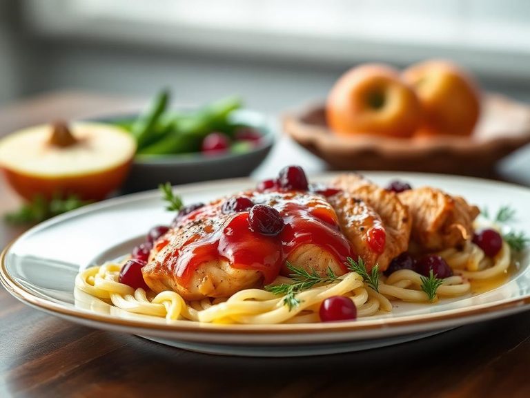 Apple Cranberry Glazed Chicken
