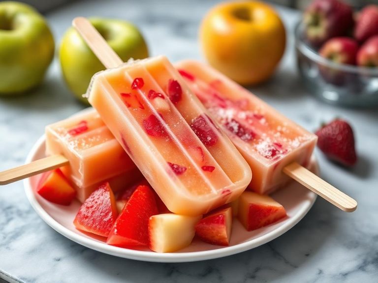 Apple juice popsicles