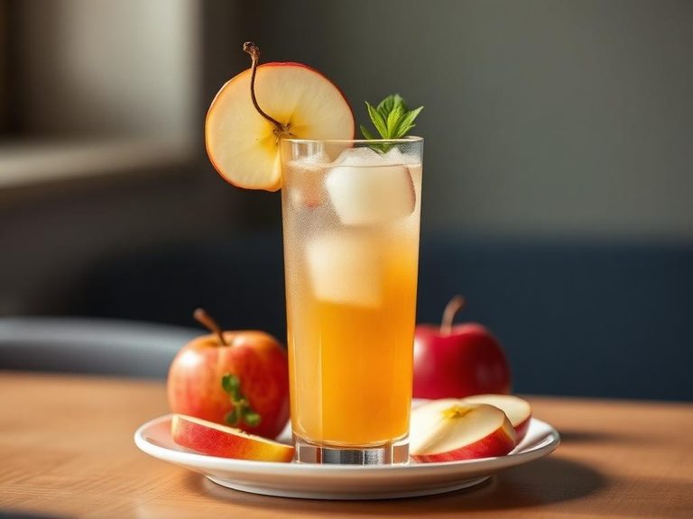 Apple juice spritzer