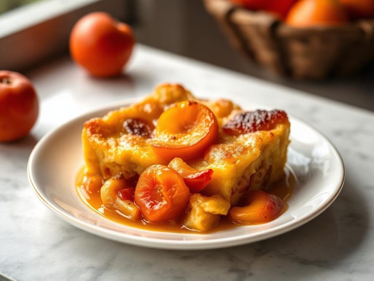 Apricot clafoutis or cobbler