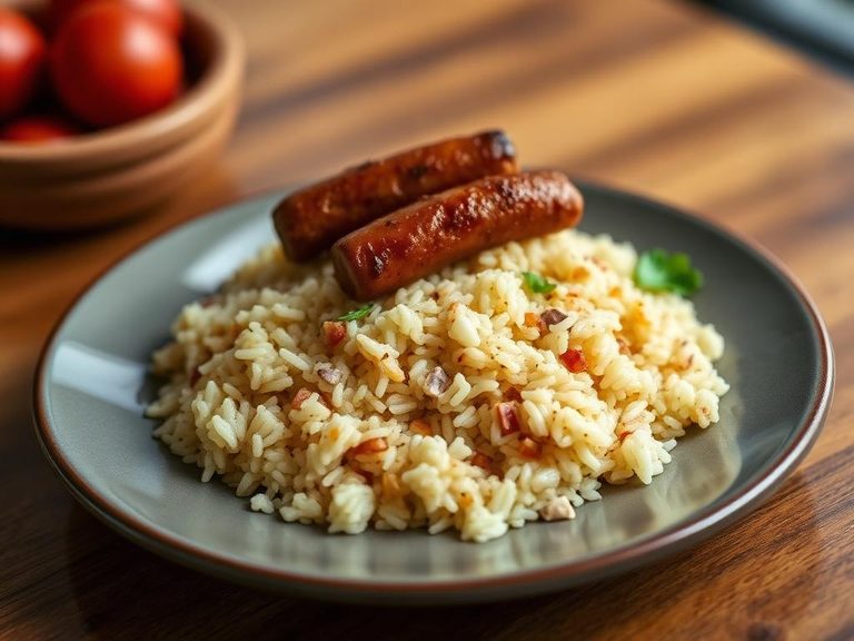 Arroz con Salchichas