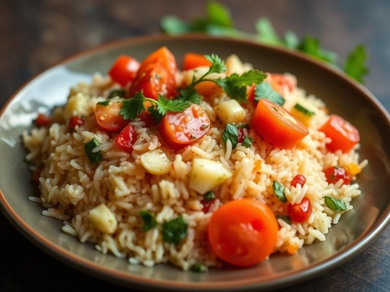 Arroz con Tomate y Verduras