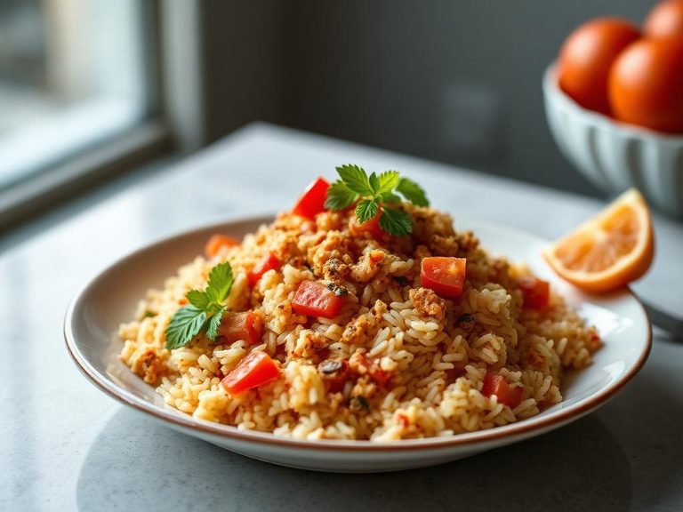 Arroz con Tomate y Zanahoria