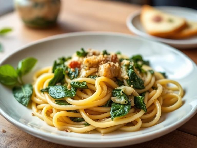 Artichoke and Spinach Pasta