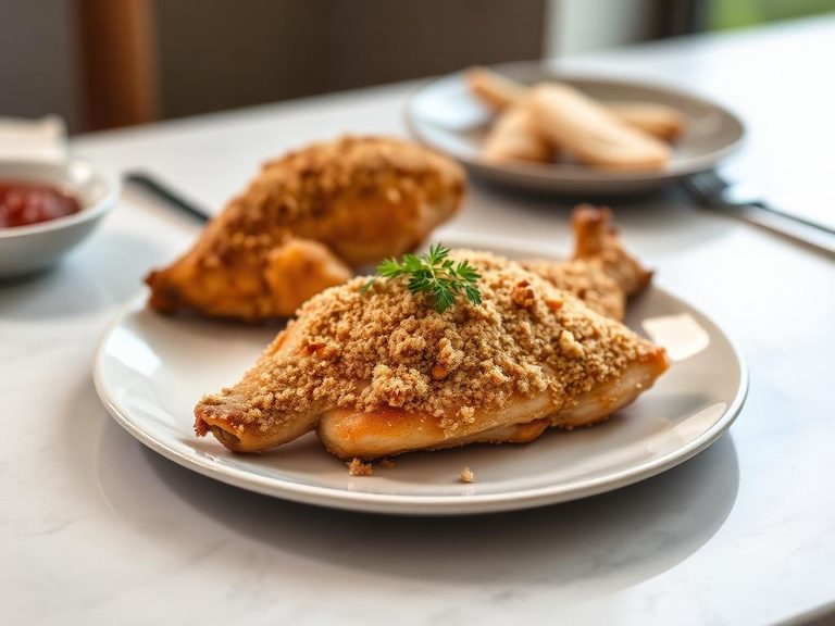 As a breading for baked chicken or fish