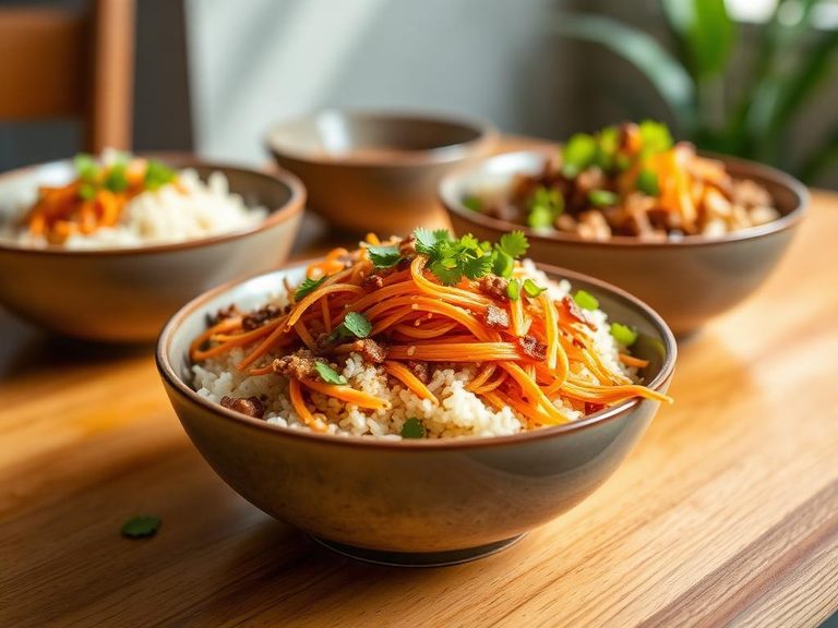 Asian-style rice bowls