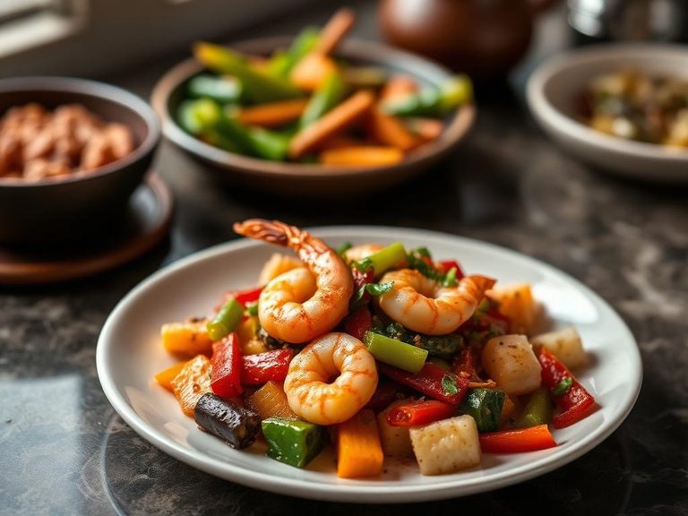 Asian-Style Shrimp and Vegetable Medley