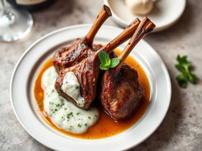 Australian Lamb Shanks with Mint Sauce