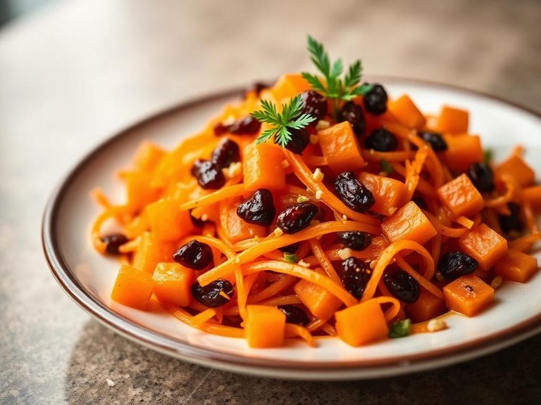 Baby carrot and raisin salad