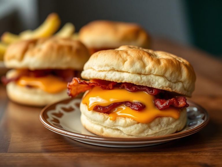 Bacon and Cheddar Biscuit Sandwich