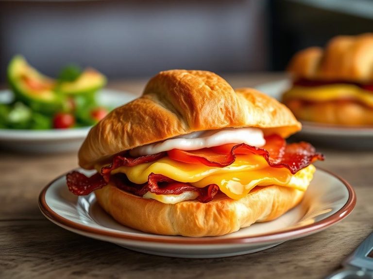 Bacon and Egg Croissant Sandwich