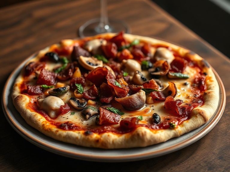 Bacon and Mushroom Pizza
