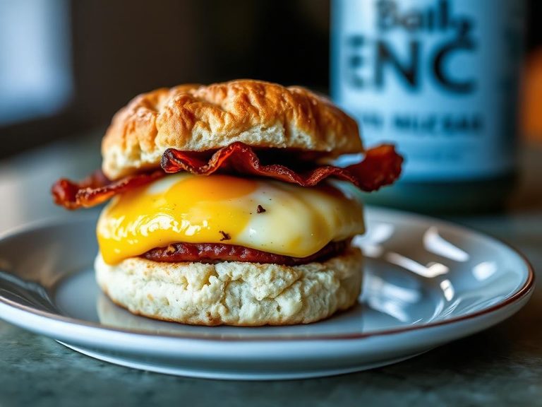 Bacon, Egg, and Cheese Biscuit Sandwich