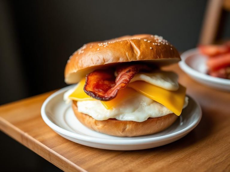 Bagel sandwich (egg, cheese, bacon)