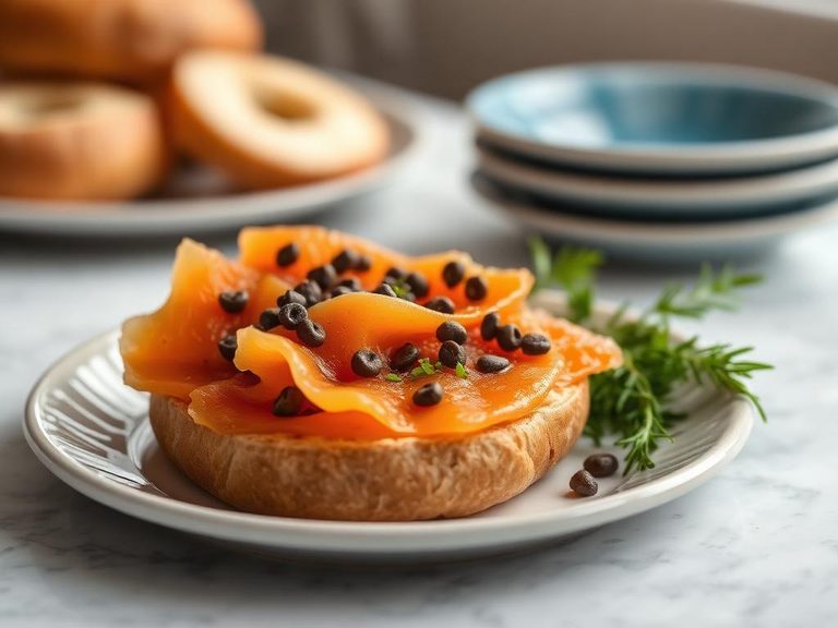Bagel with Lox and Capers